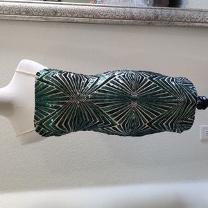 Lulu's Gatsby green sequin dress